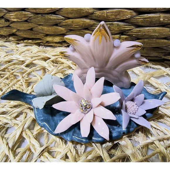 Lamore China Place Card Holders, 1940's SET/2 Vintage - Picture 8 of 11